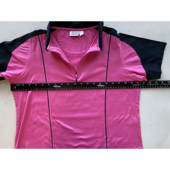 Tail Shirt Womens Size Medium Golf Polo White Label Pink & Black Pickleball Prep - Picture 7 of 9
